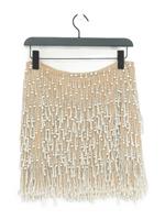 Karen Millen Women's Mini Skirt UK 10 Tan 100% Polyester Short Mini