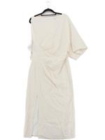 Karen Millen Bodycon Midi Dress UK14 in Cream RRP &pound;189