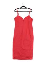 Karen Millen Bodycon Midi Dress UK16 in Red RRP &pound;219