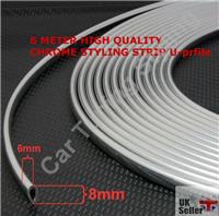 6 Metre Chrome Car Door Edge Guard Protector Moulding Trim Molding Strip