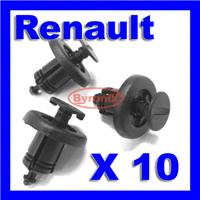 RENAULT BUMPER FASTENER TRIM CLIPS Clio Laguna Megane Espace PLASTIC X 10