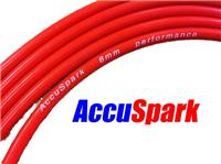 8mm Red Double Silicone Carbon Ignition HT lead, wire on roll , sold per Meter