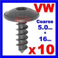 VW GOLF GRILLE BUMPER SKIRT TORX SCREW BOLT WHEEL ARCH SPLASHGUARD 5 x 16 mm