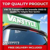 FITS VW T5 TRANSPORTER REAR TAILGATE SPOILER SPORTLINE STYLE PU NOT FIBREGLASS