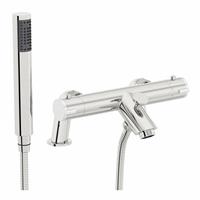 Modern Round Thermostatic Chrome Bath Shower Mixer Tap Deck Mounted Mixer Set