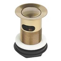 Brushed Brass Sprung Pop Up Basin Waste Slotted for Wash Basins