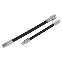 Sealey Flexible Extension Adaptor 2 Piece 1/4" Square 150mm & 3/8" Square 200mm