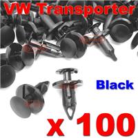 100 VW TRANSPORTER T4 T5 T6 LONGER LONG TRIM PANEL CLIPS BLACK VAN CARPET LINING