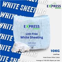 10kg White Cotton Sheet Lint-Free Industrial Cleaning Rags Wipers Wiping Cloths