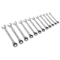 Siegen Reversible Ratchet Combination Spanner Set 12 Piece Metric Spanner Set