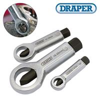 Draper Nut Splitter Set for Removing Seized Damaged Stuck Nuts Bolts 55108