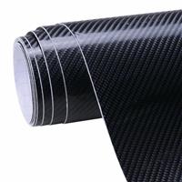 NEW 4D BLACK Carbon Fibre Vinyl Wrap Sheet Film Sticker 30cm x 1.52m