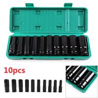 10 pc 1/2" inch Deep Impact Socket Tool Set 10-24mm Metric Garage Workshop 4-39