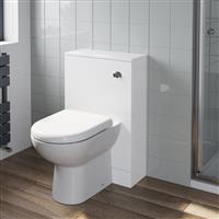 500mm Bathroom Toilet Soft Close Seat Back To Wall BTW Furniture Unit Pan White