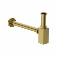 Square Bottle Trap Waste for Wash Basin Sink Bathroom Brass 1 1/4" Modern