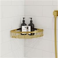 Bathroom Corner Shower Caddy Accessory Gold Wall Mounted Stainless Steel