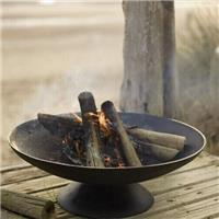 23" Garden Fire Pit Patio Heater Iron Bowl Log Wood Burner Outdoor Decor Round