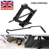 1 Ton Scissor Jack Wind Up Tonne for Car Van Garage Crank Speed Handle Chromed