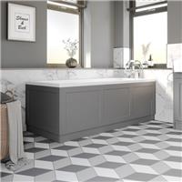 1700/700mm Bath Panel Pack Front Side End Traditional Bathroom Matt Dark Grey