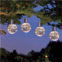4pc Solar Orb Lights Firefly LED Hanging Garden Decoration Lighting Outdoor 11cm