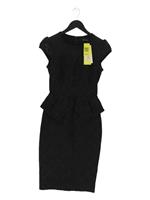Karen Millen Bodycon Midi Dress UK8 in Black