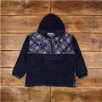 Vintage St John's Bay Outdoor Jacket L Deep Pile Fleece Check Blue - L Regular