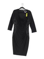 Studio 8 Bodycon Midi Dress UK16 in Black