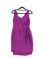 Hobbs A-Line Midi Dress UK10 in Purple