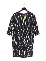 Jaeger A-Line Midi Dress UK8 in Black