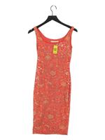 Peruvian Connection Bodycon Midi Dress XS in Orange