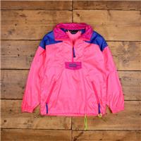 Vintage Columbia Outdoor Jacket S 80s 1/4 Zip Windbreaker Pink Womens - S Regular