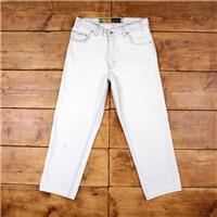 Vintage Levis Silver Tab Jeans 34 x 30 USA Made 90s Light Wash Straight Blue - 34 Regular