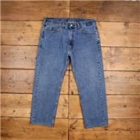 Vintage Levis 505 Jeans 38 x 26 Stonewash Straight Blue Red Tab Denim - 38 Regular