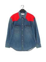 Calvin Klein Women's Jacket S Blue 100% Cotton Bomber Jacket