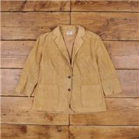Vintage Blazer Jacket M Corduroy Mustard Corduroy Brown Womens - M Regular