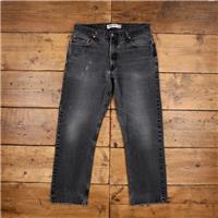 Vintage Levis 505 Jeans 36 x 30 Dark Wash Straight Grey Red Tab Denim - 36 Regular