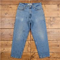 Vintage Levis 560 Jeans 32 x 29 Stonewash Tapered Blue Womens Red Tab Denim - 32 Regular