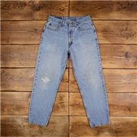Vintage Levis 550 Jeans 31 x 30 Stonewash Straight Blue Red Tab Denim - 31 Regular