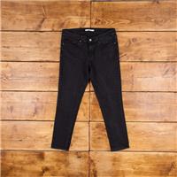 Vintage Levis 711 Jeans 30 x 26 Dark Wash Skinny Black Womens Black Tab Denim - 30 Regular