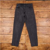 Vintage Levis 550 Jeans 32 x 33 USA Made 90s Dark Wash Tapered Grey Black Tab - 32 Regular