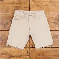 Vintage Levi's Denim Shorts 31 Levis 501 Raw Hem USA Made 90s Light Wash Beige - 31 Regular