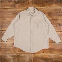 Vintage L.L.Bean Hunting Shirt Button XL USA Made 90s Long Fit Mens Beige - XL Regular