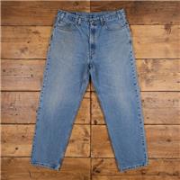 Vintage Levis 586 Jeans 36 x 30 90s Stonewash Straight Blue Red Tab Denim - 36 Regular