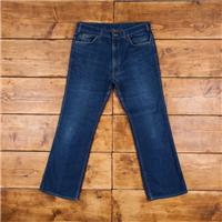 Vintage Levis for Men Jeans 34 x 29 Talon Zipper Skosh More Room 70s Dark Wash - 34 Regular