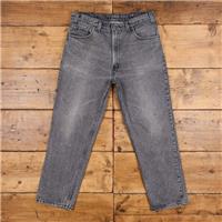 Vintage Levis 540 Jeans 35 x 29 USA Made 90s Medium Wash Straight Grey Red Tab - 35 Regular