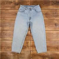 Vintage Levis 560 Jeans 33 x 28 90s Stonewash Tapered Blue Womens Red Tab - 33 Regular