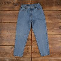 Vintage Levis 550 Jeans 28 x 29 USA Made Stonewash Tapered Blue Womens Red Tab - 28 Regular