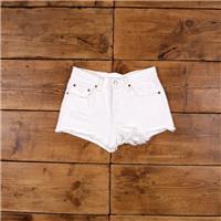 Vintage Levi's Denim Shorts 26 Levis 501 Raw Hem Premium Jorts Womens Light - 26 Regular