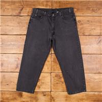 Vintage Levis 553 Jeans 38 x 27 USA Made 90s Dark Wash Straight Grey White Tab - 38 Regular