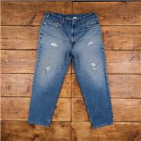 Vintage Levis 550 Jeans 38 x 29 USA Made 90s Medium Wash Tapered Blue Red Tab - 38 Regular